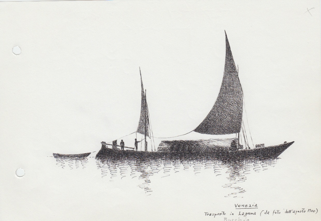 073 Venezia - trasporto in laguna da fot dell'agosto 1900